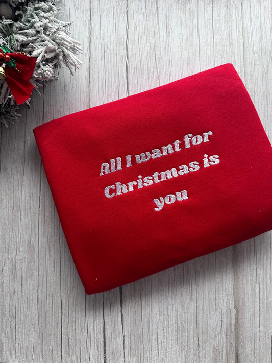 ALL I WANT FOR CHRISTMAS.